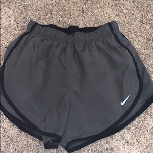 Dark grey nike running shorts